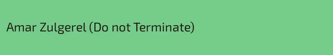 Amar Zulgerel (Do not Terminate)
